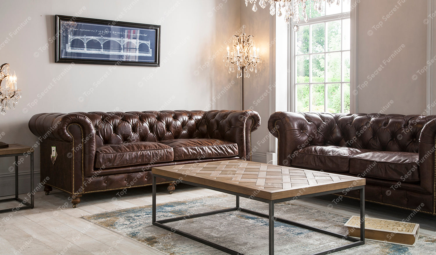 Chesterfield Leather Sofas from Top Secret Furniture, Holmes Chapel, Cheshire