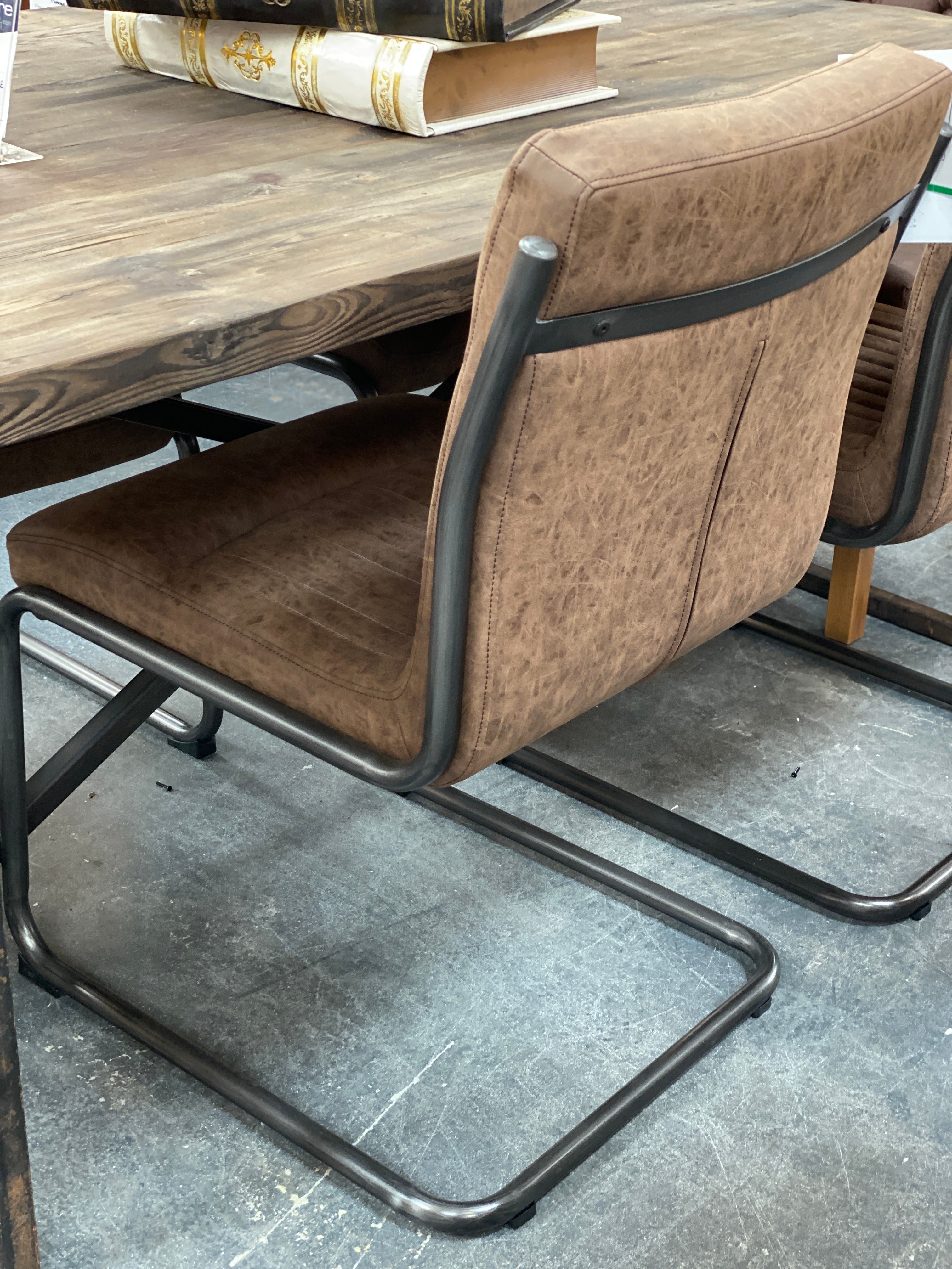 Hipster Brown Leather Dining Chairs from Top Secret Furniture