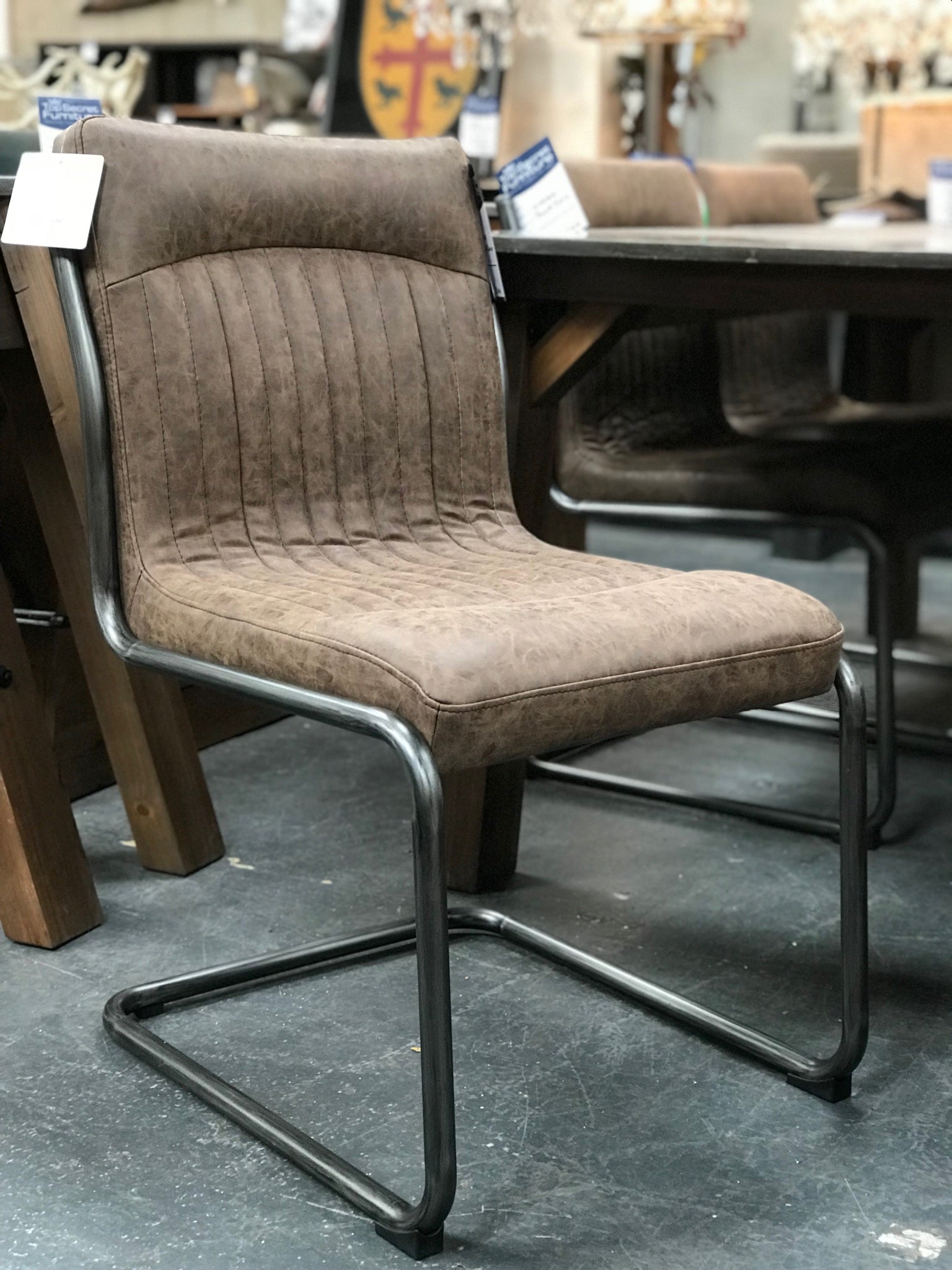 Hipster Brown Leather Dining Chairs from Top Secret Furniture