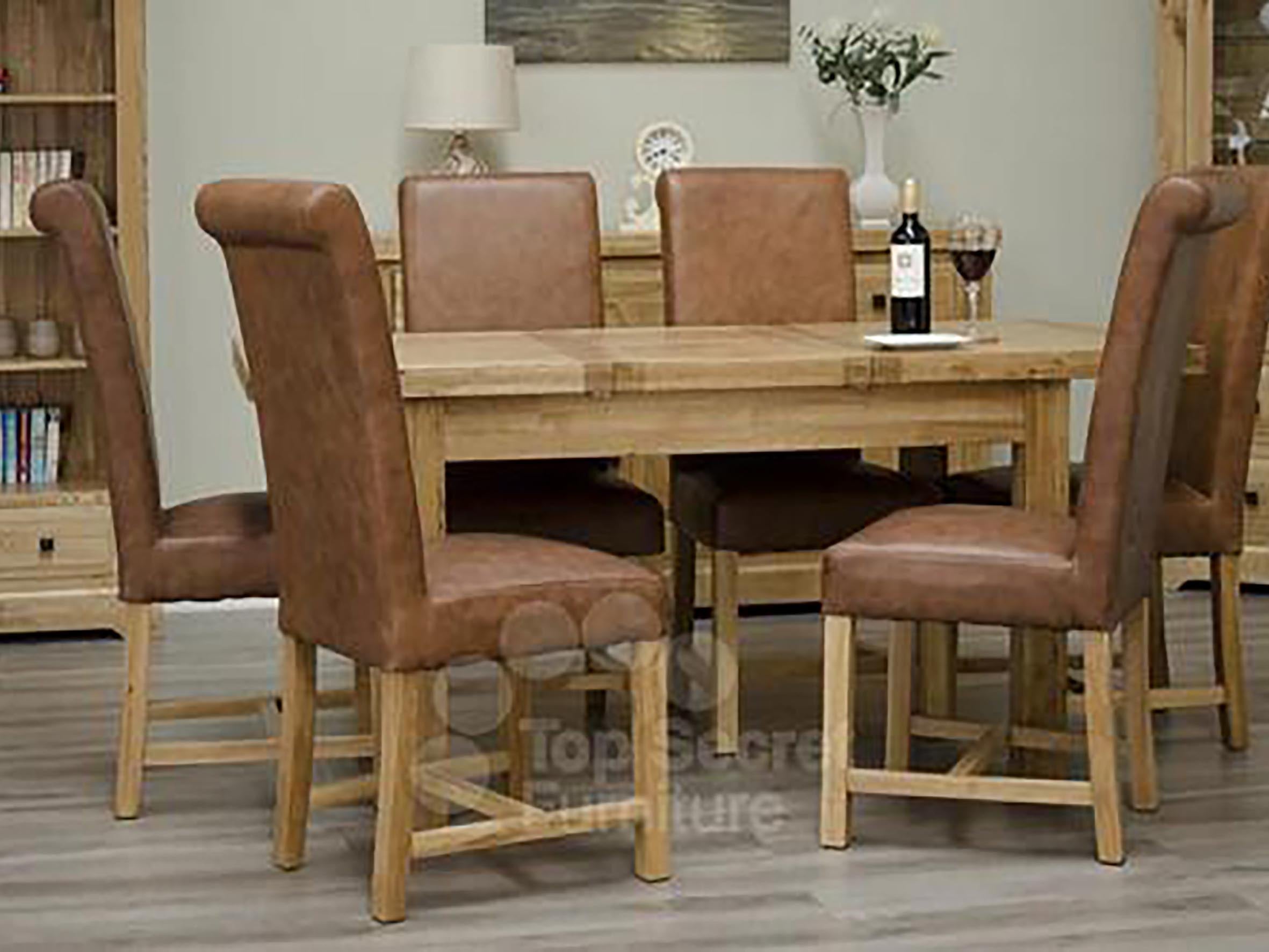 100% solid oak furniture Dalton Medium Rectangular Dining Table