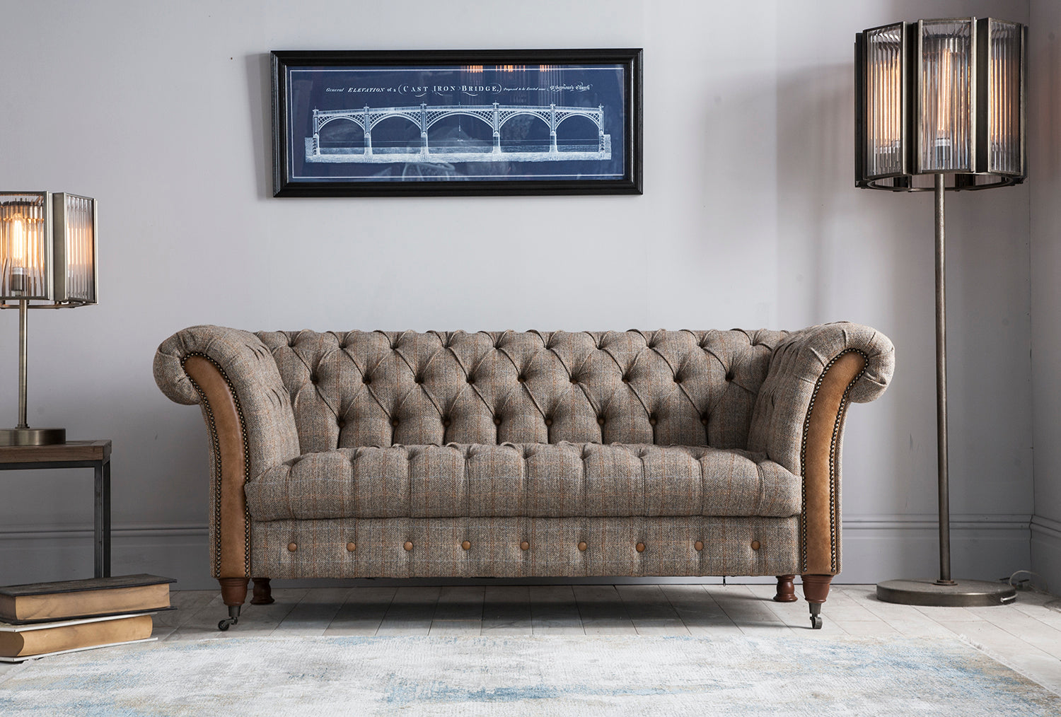 Stirling 2/3 seater sofas in Moorland Tweed and Hunting Tweed
