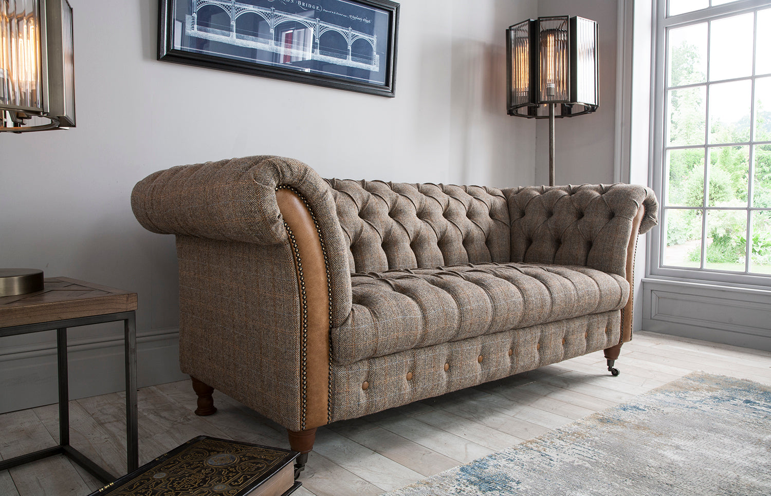 Stirling 2/3 seater sofas in Moorland Tweed and Hunting Tweed