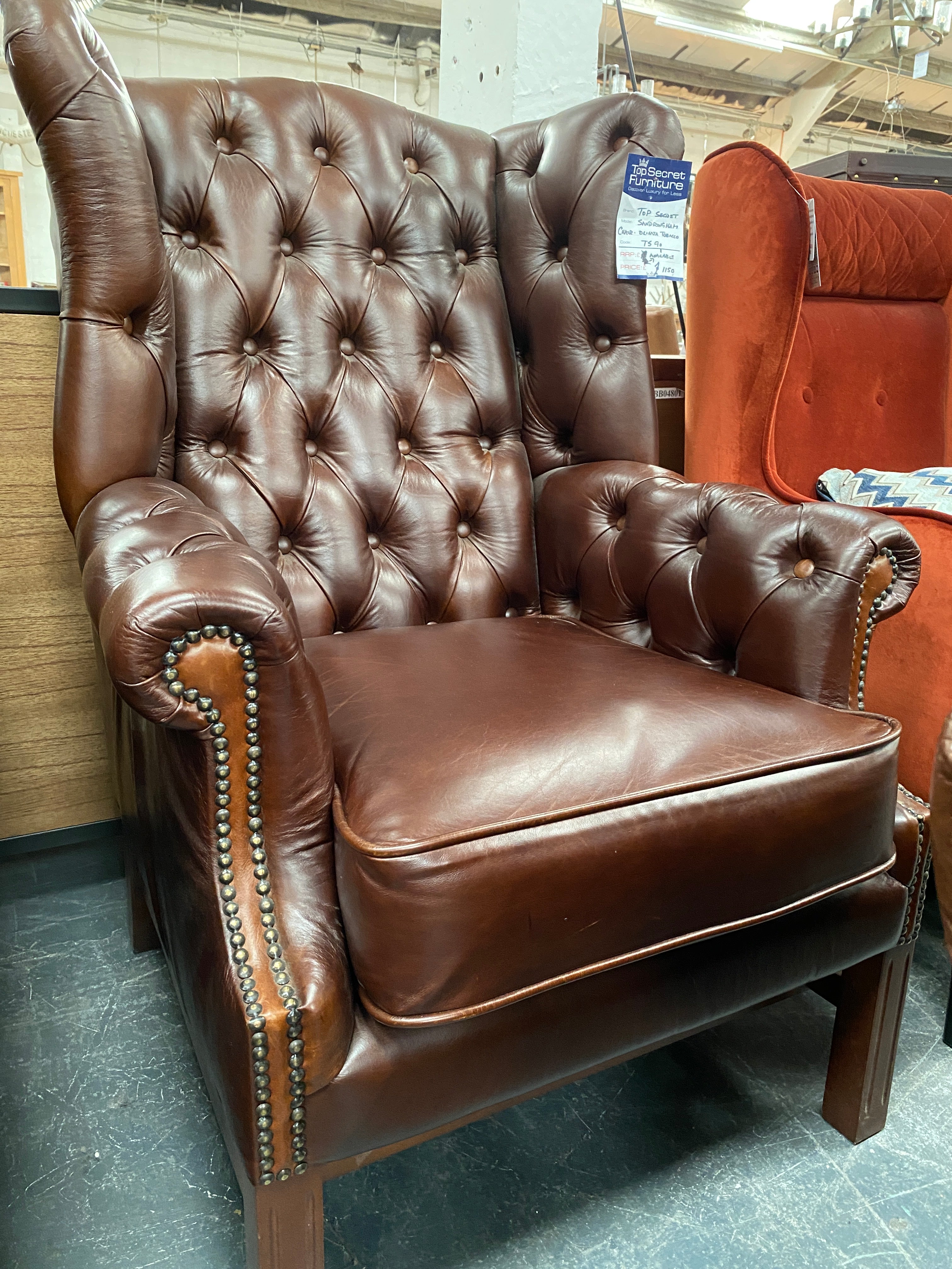 Kensington Arm Chairs leather and fabric from Top Secret Furniture