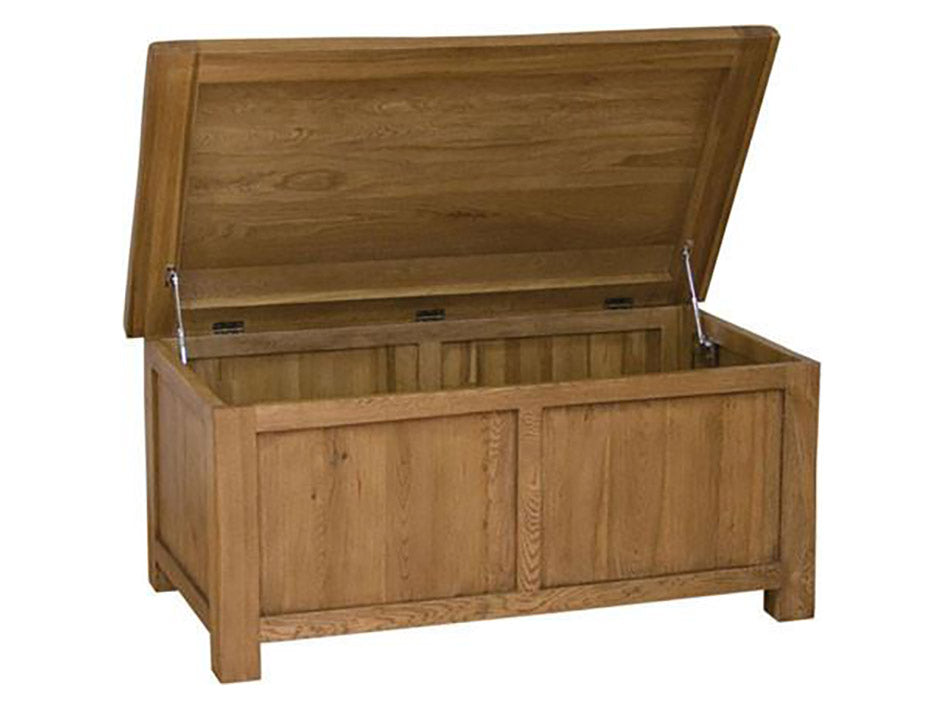 Solid Oak Furniture Rustic Blanket Box