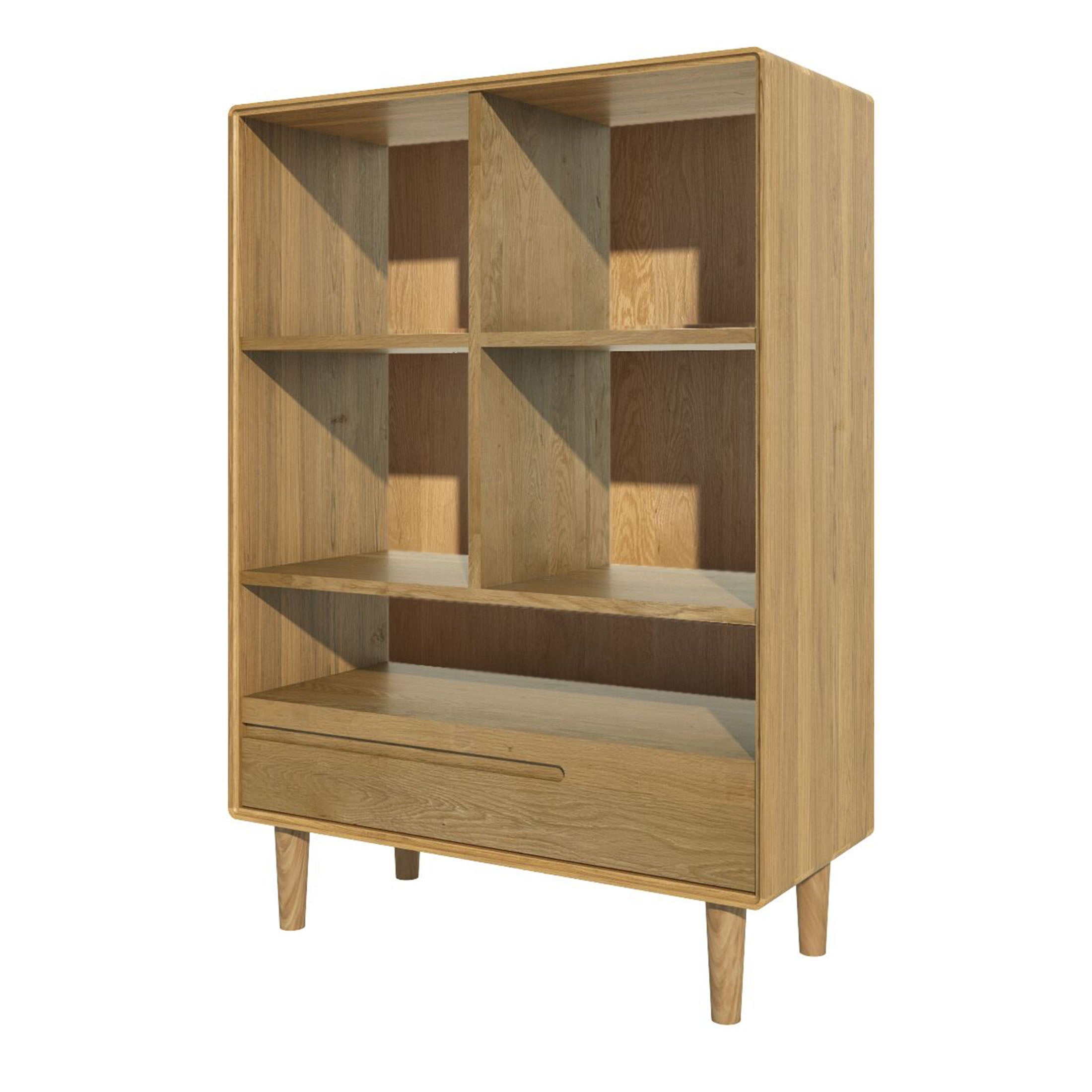 Nordic Scandinavian small  Oak Bookcase Furniture from Top Secret Furniture