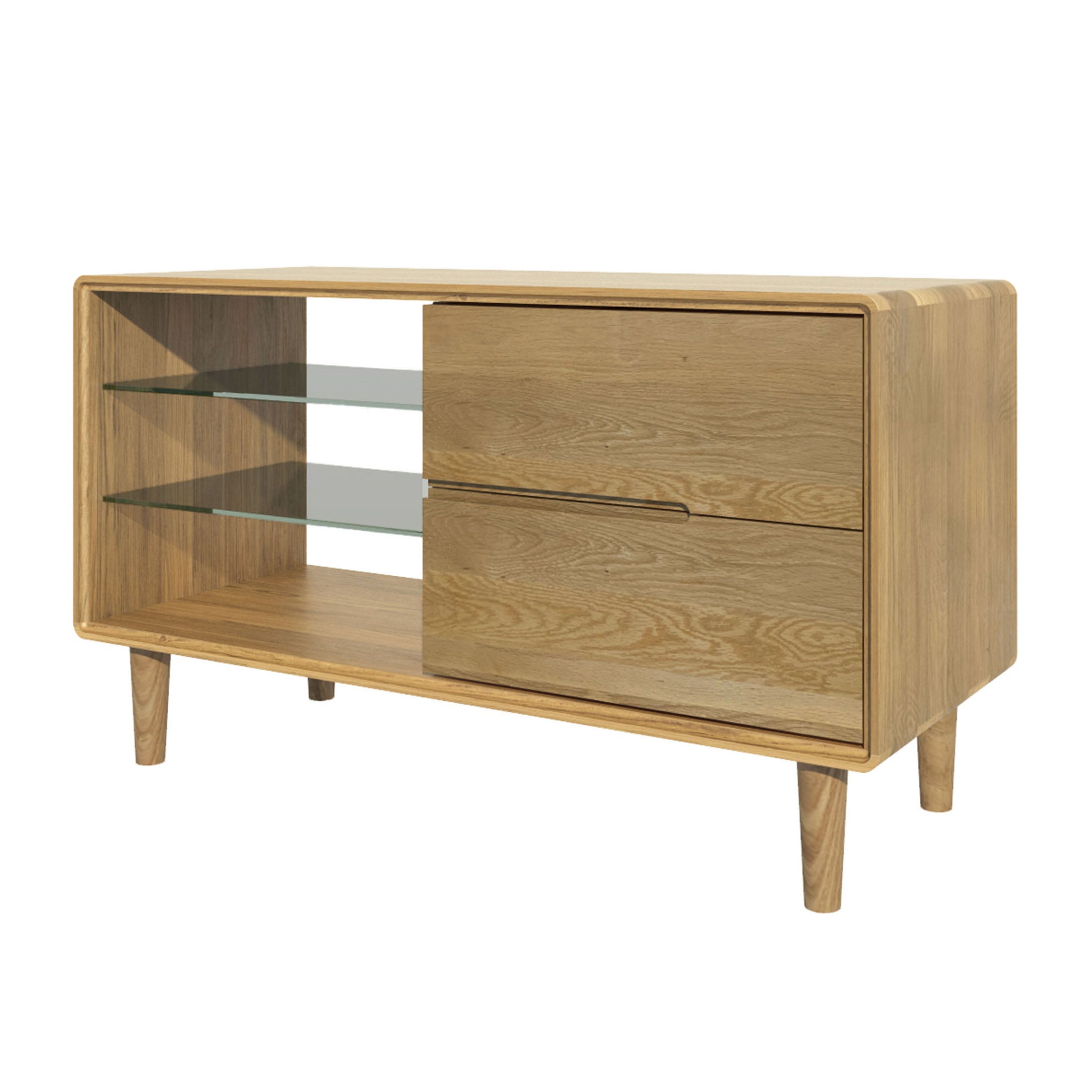 Nordic Scandic Oak Furniture, small TV unit - from Top Secret Furniture