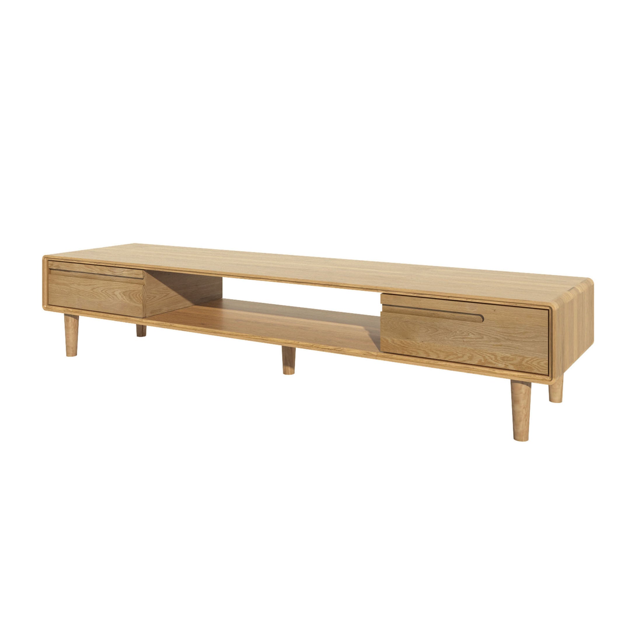 Nordic Scandic Oak Furniture, wide TV unit - from Top Secret Furniture