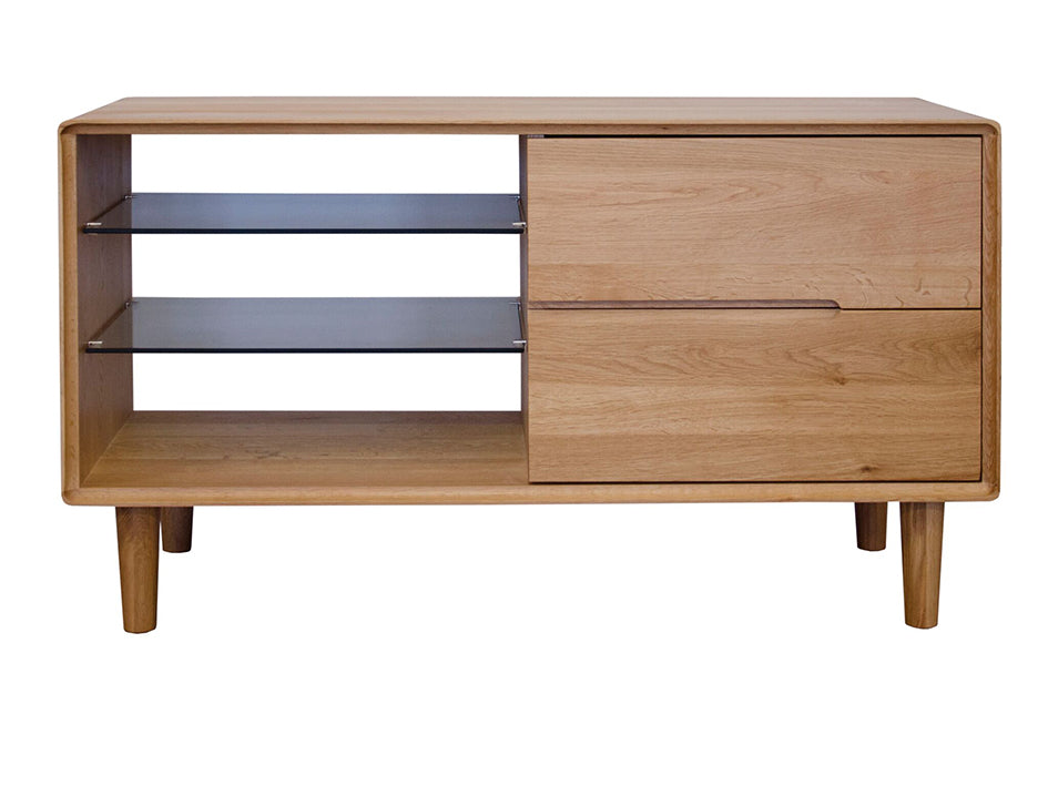 Nordic Scandic Oak Furniture, small TV unit - from Top Secret Furniture