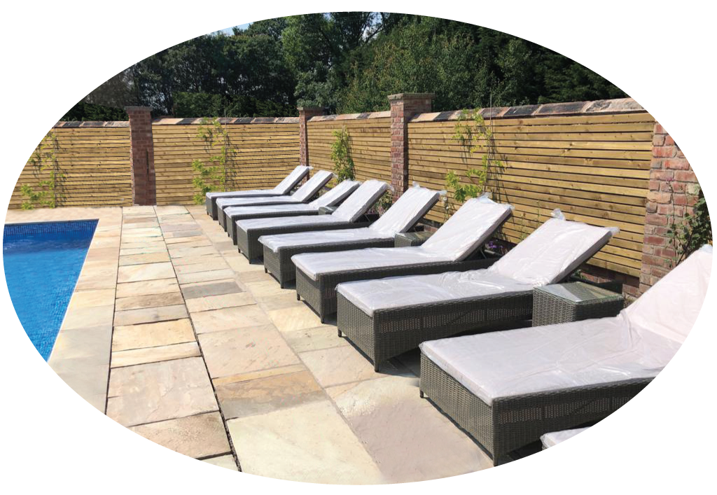 Rattan Sunbed Garden Loungers