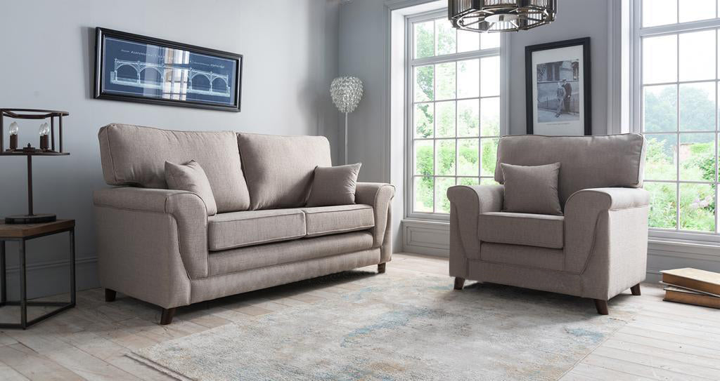 Duke Sofa, sofa bed, chair and footstool from Top Secret Furniture