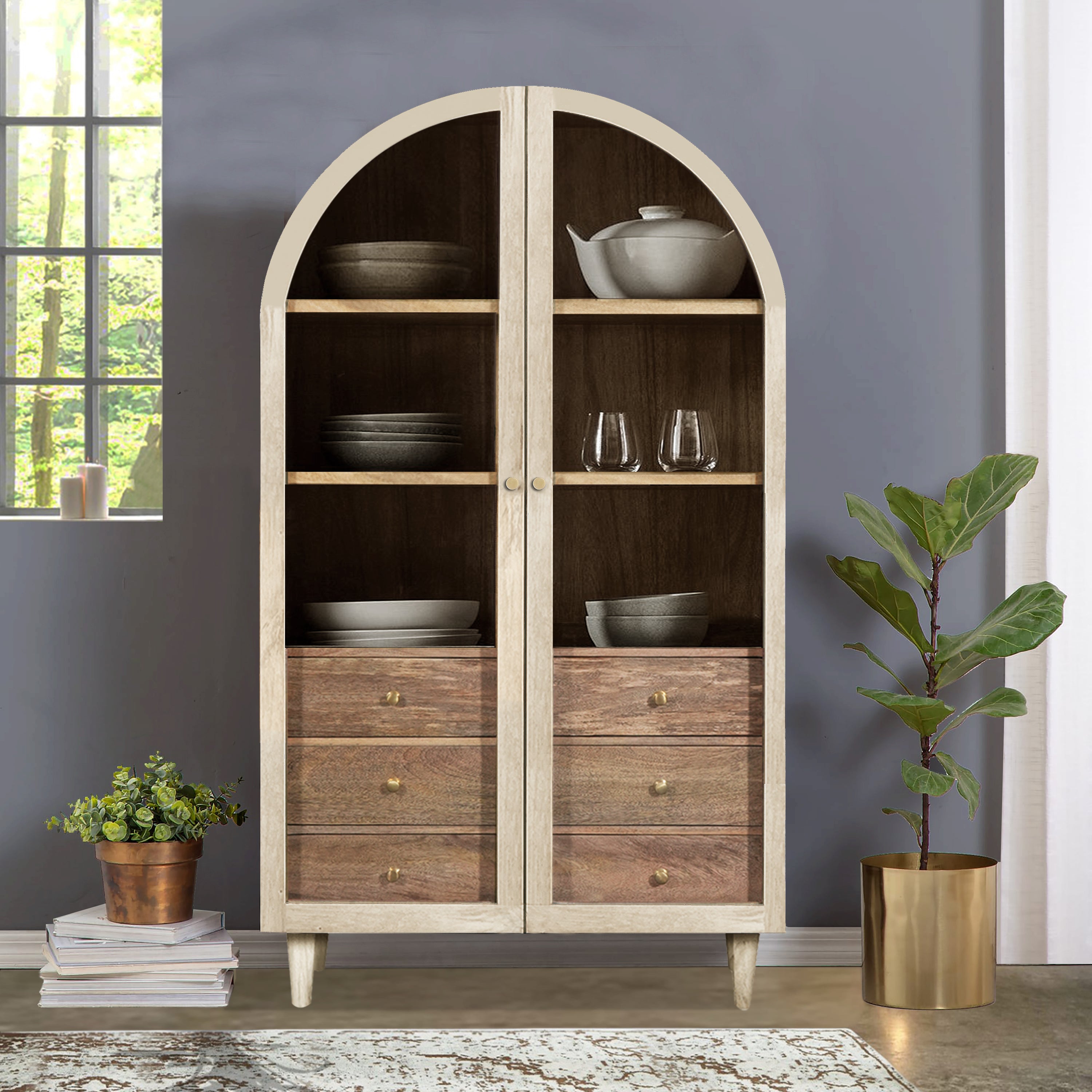 Iconic 2 Door Glass Cabinet.