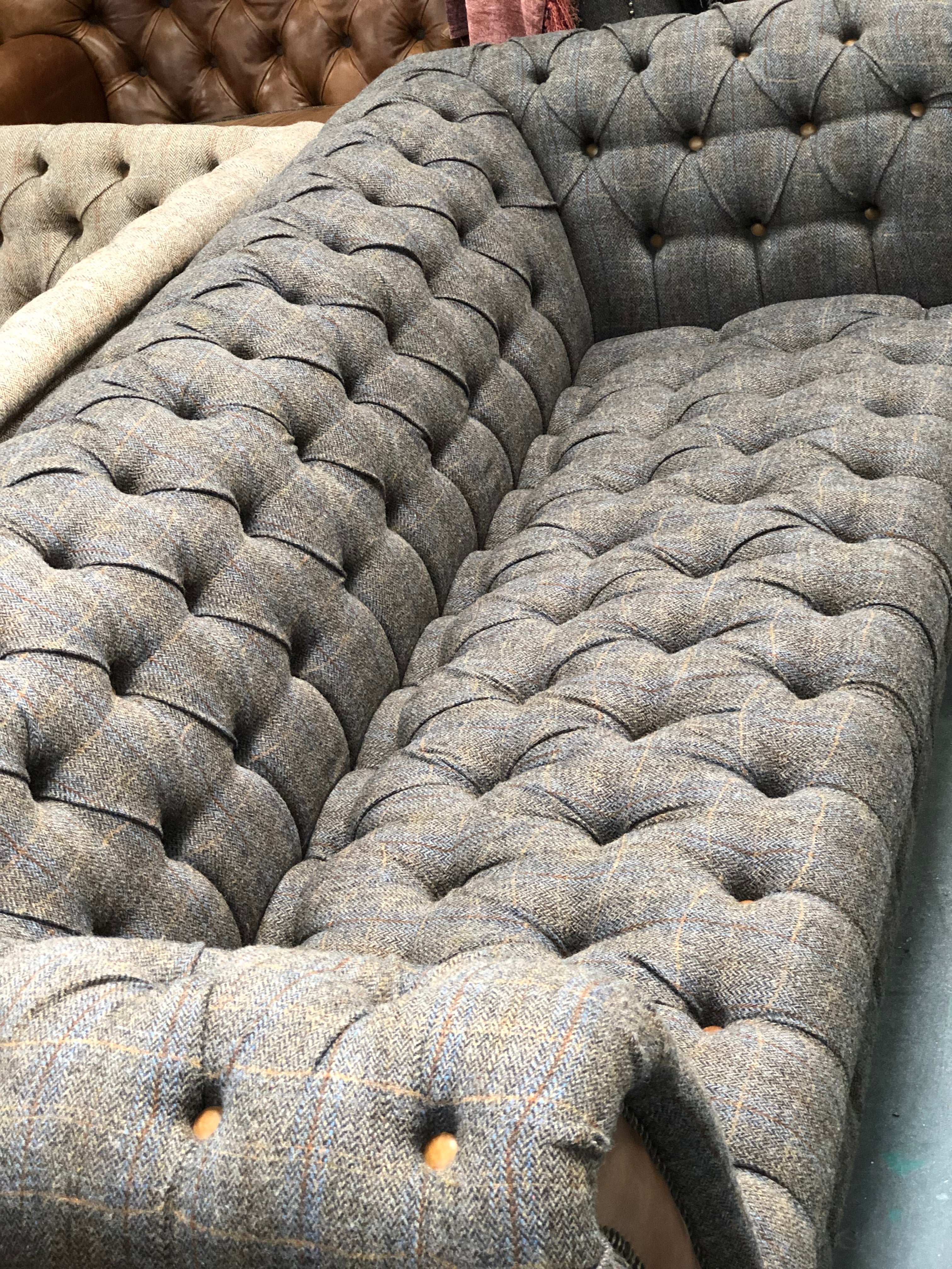 Stirling 2/3 seater sofas in Moorland Tweed and Hunting Tweed