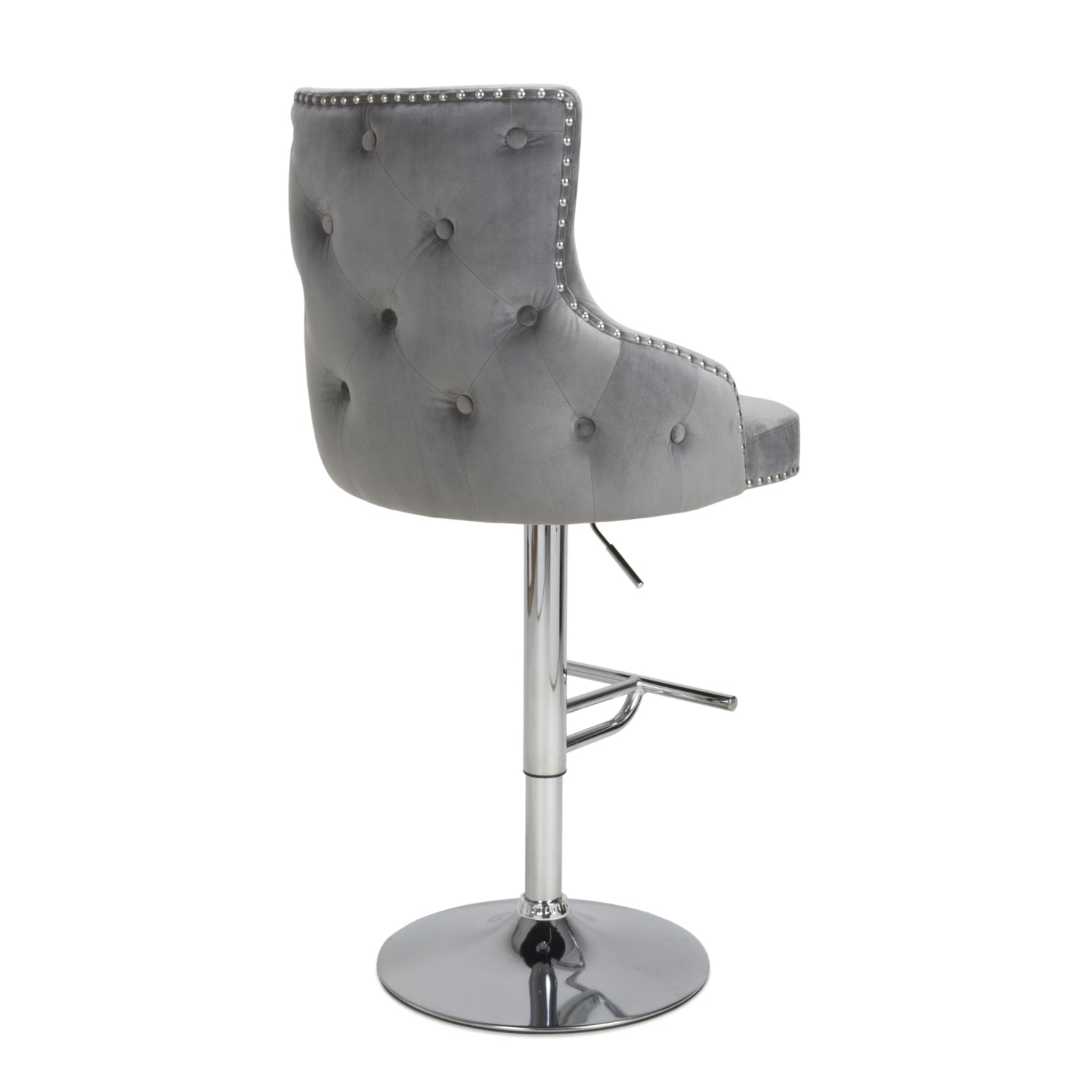 Cairo Grey Leather effect  Bar Stool from Top Secret Furniture