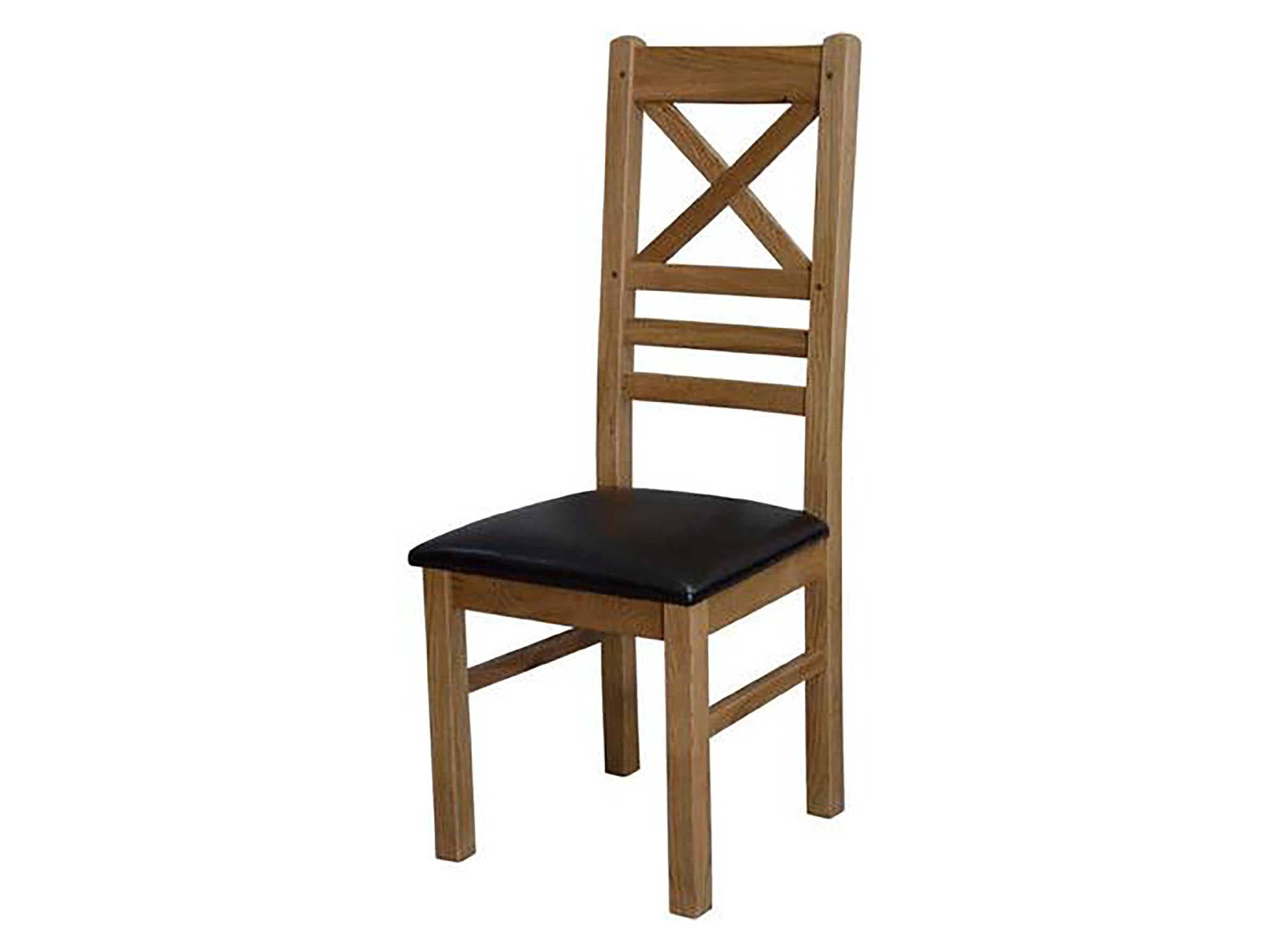 Dalton Cross Back Dining Chair - 100% solid oak furniture