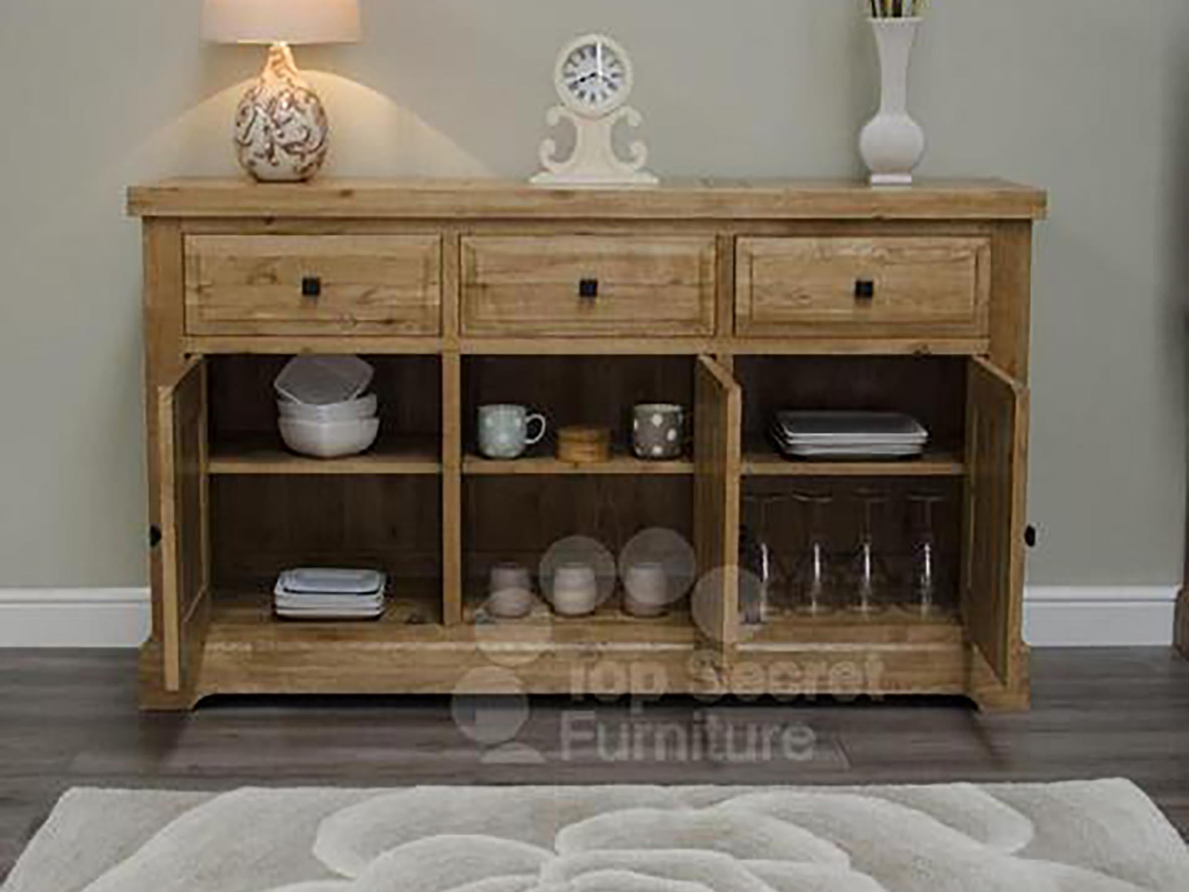 100% solid oak furniture, Dalton Large Sideboard