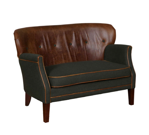 Elston leather mix 2 seater sofa from Top Secret Furniture