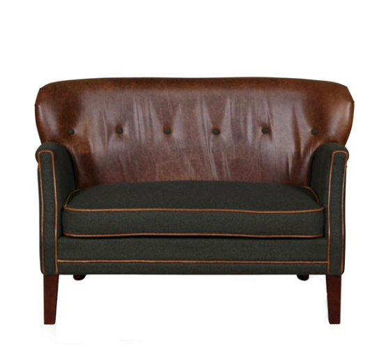 Elston leather mix 2 seater sofa from Top Secret Furniture