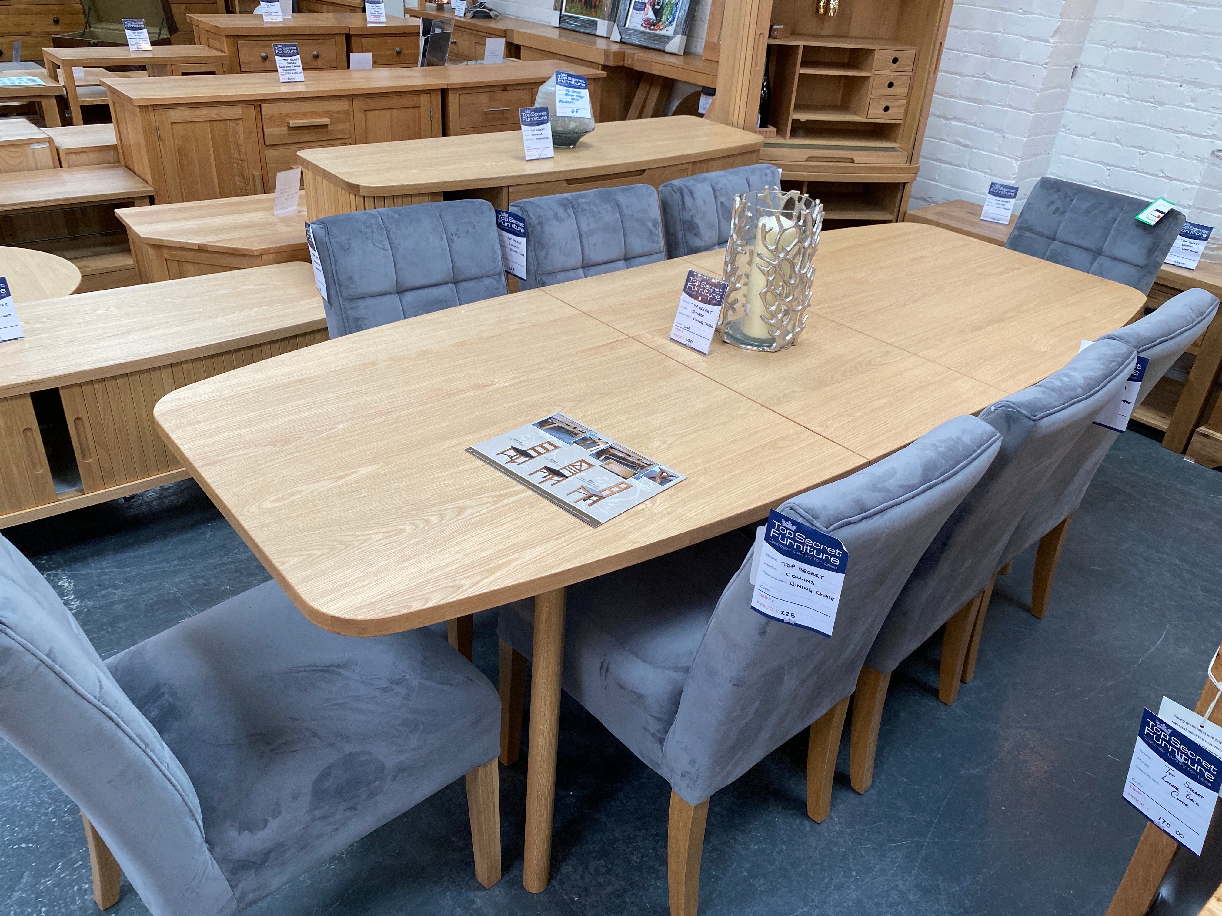 Tambour Solid Oak Dining Table from Top Secret Furniture