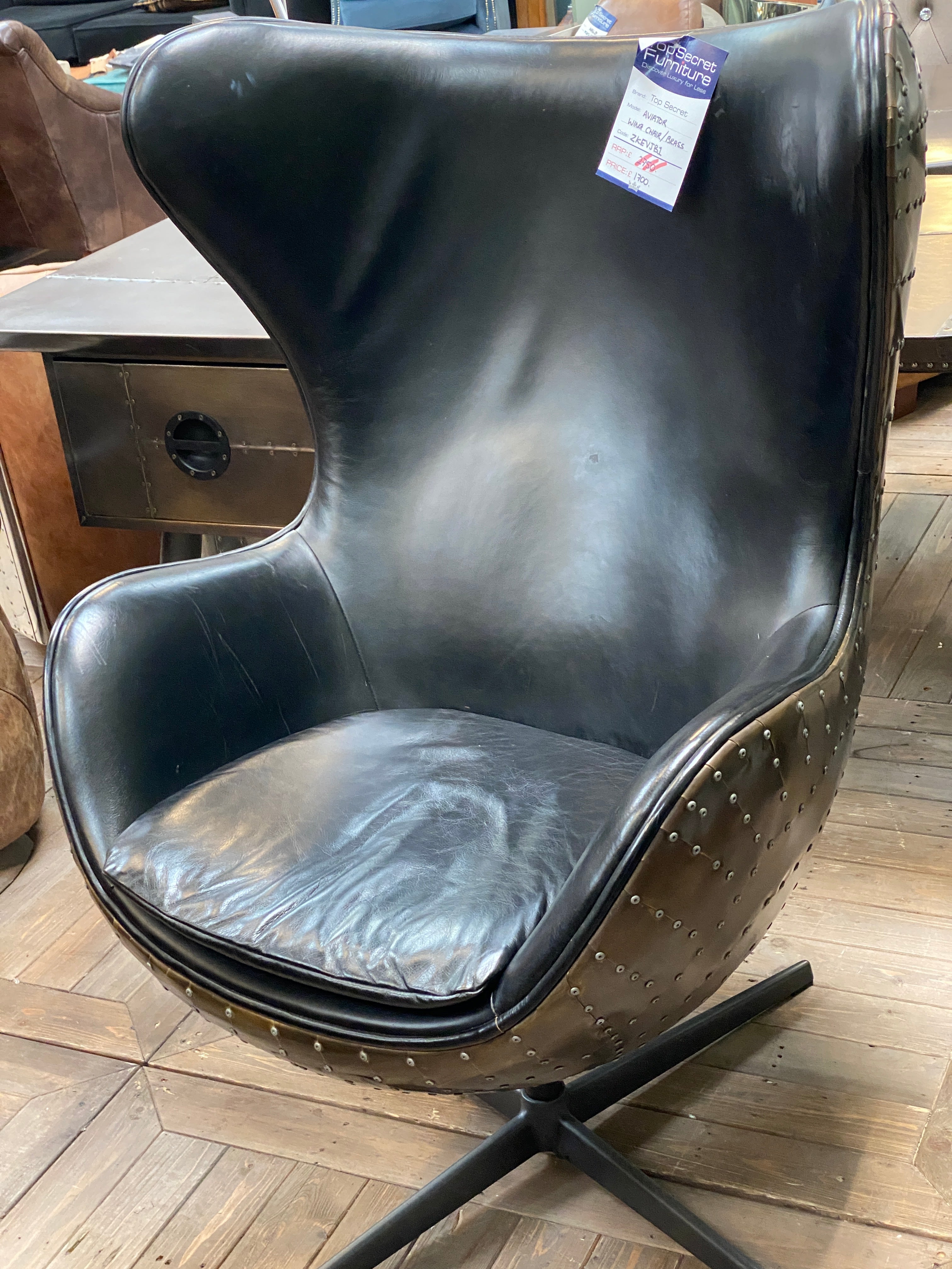 Aviator Keeler Wing Desk Chair available from Top Secret Furniture, Holmes Chapel, Cheshire