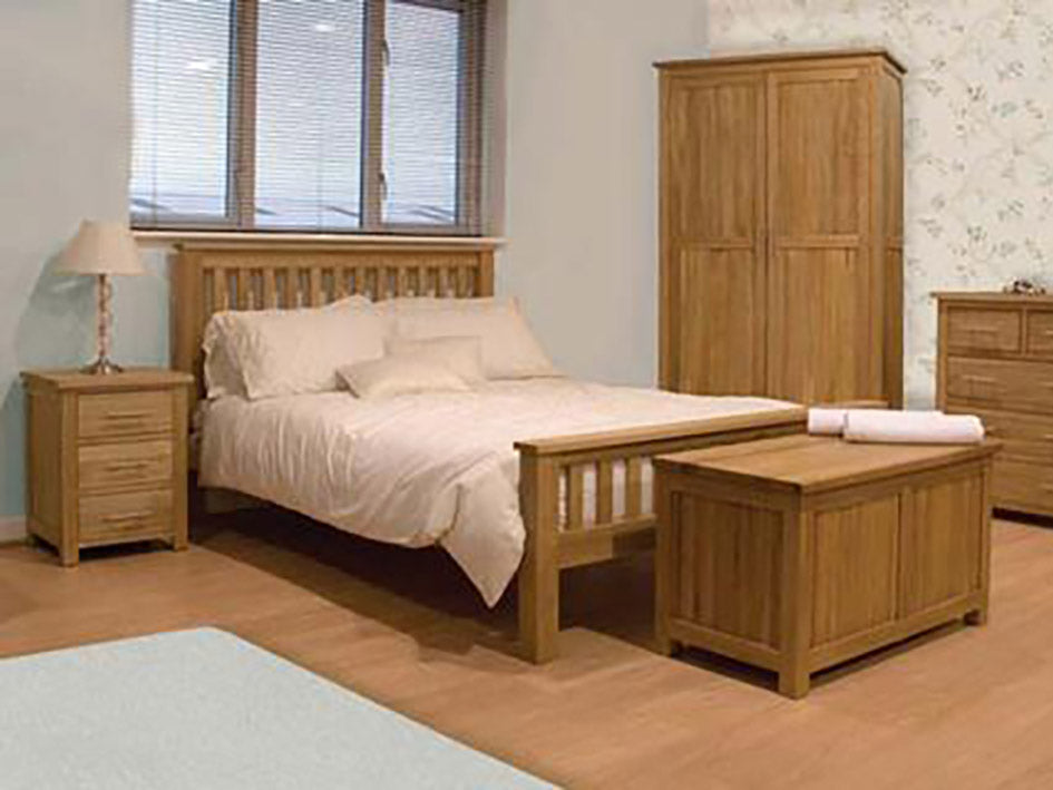 Oxford Double and Kingsize Beds 100% Solid Oak from Top Secret Furniture