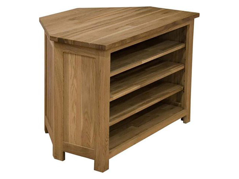 Oxford Corner TV Cabinet 100% Solid Oak from Top Secret Furniture