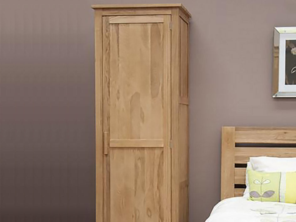 Oxford Single Wardrobe 100% Solid Oak from Top Secret Furniture
