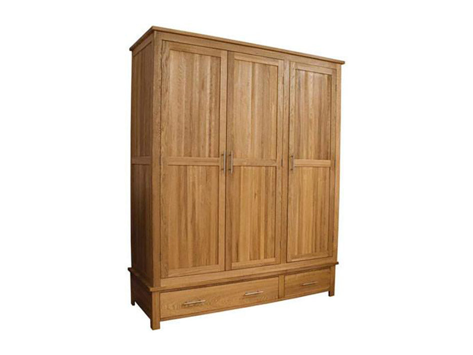 Oxford Triple Wardrobe 100% Solid Oak from Top Secret Furniture