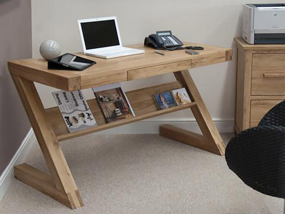 Z Office desk or Home desk - Solid Oak Wood Range