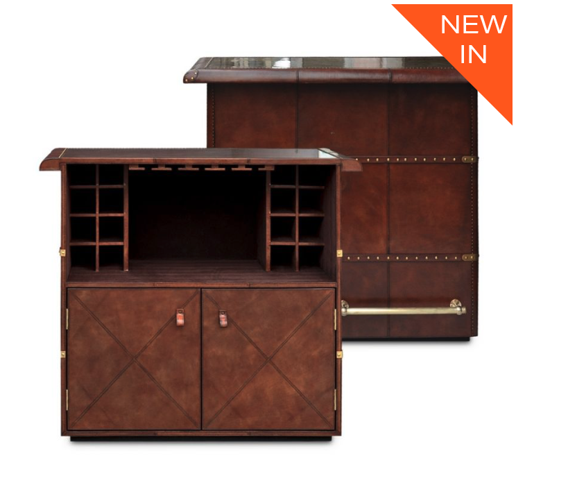 Panama Cognac Leather home Bar counter from Top Secret Furniture