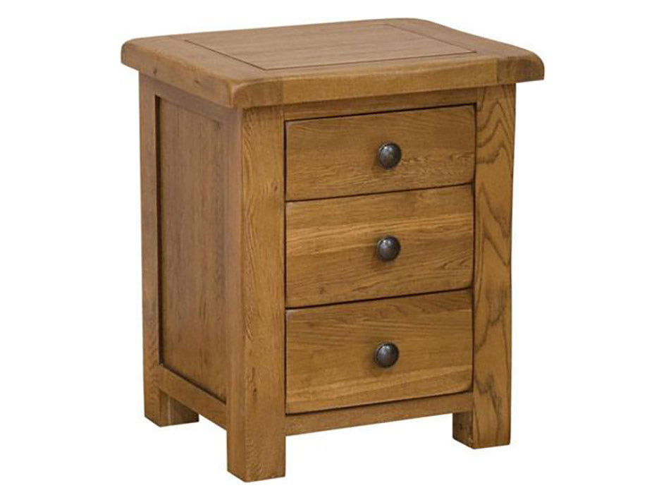 Rustic Bedside Cabinet - Solid Oak Furniture