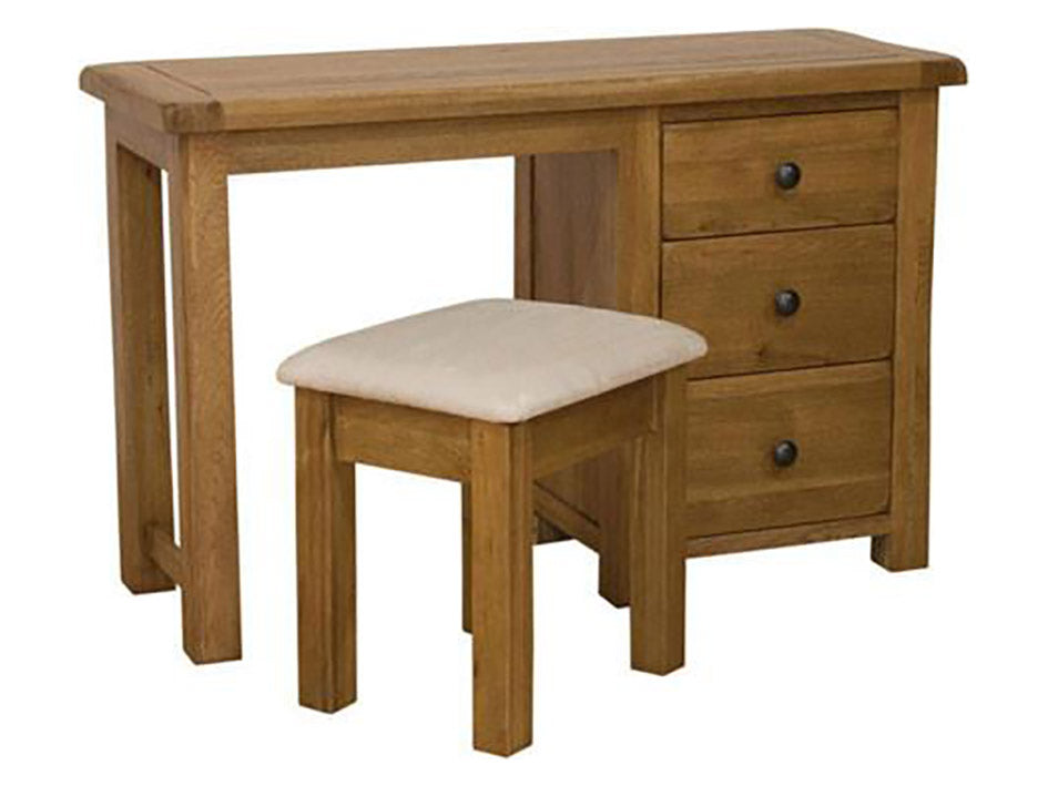 Solid Oak Dressing Tale and Stool