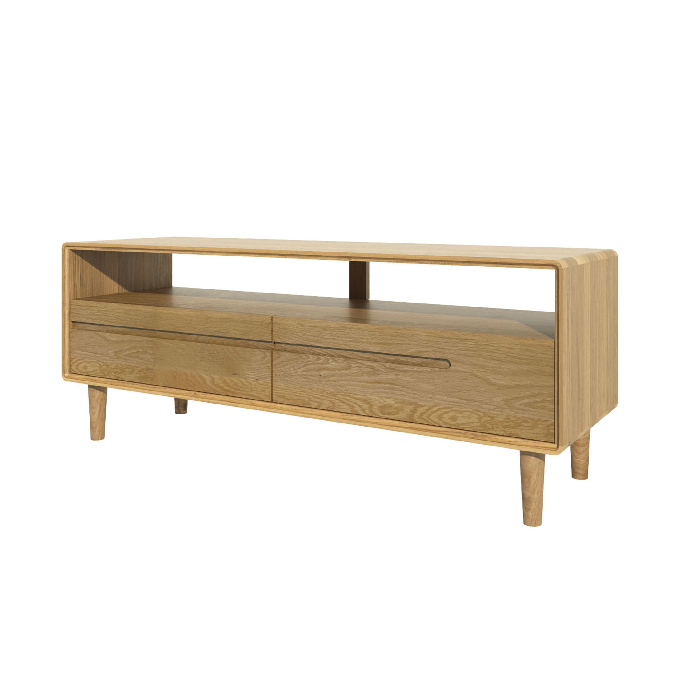 Nordic Scandic Oak Furniture, medium TV unit - from Top Secret Furniture
