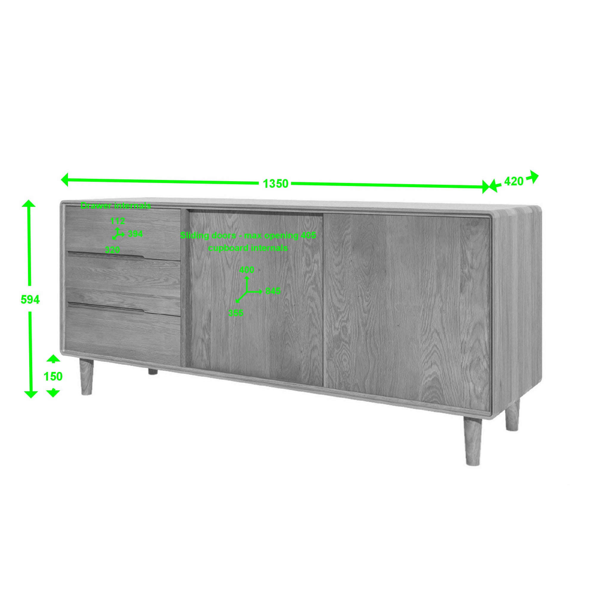 Nordic Scandic Oak Sideboard Furniture Range from Top Secret Furniture