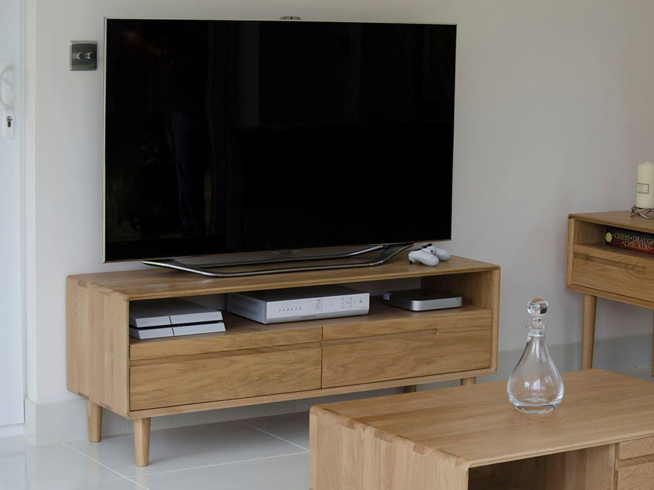 Nordic Scandic Oak Furniture, medium TV unit - from Top Secret Furniture