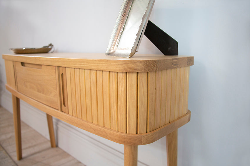 Tambour Solid Oak Console Table from Top Secret Furniture