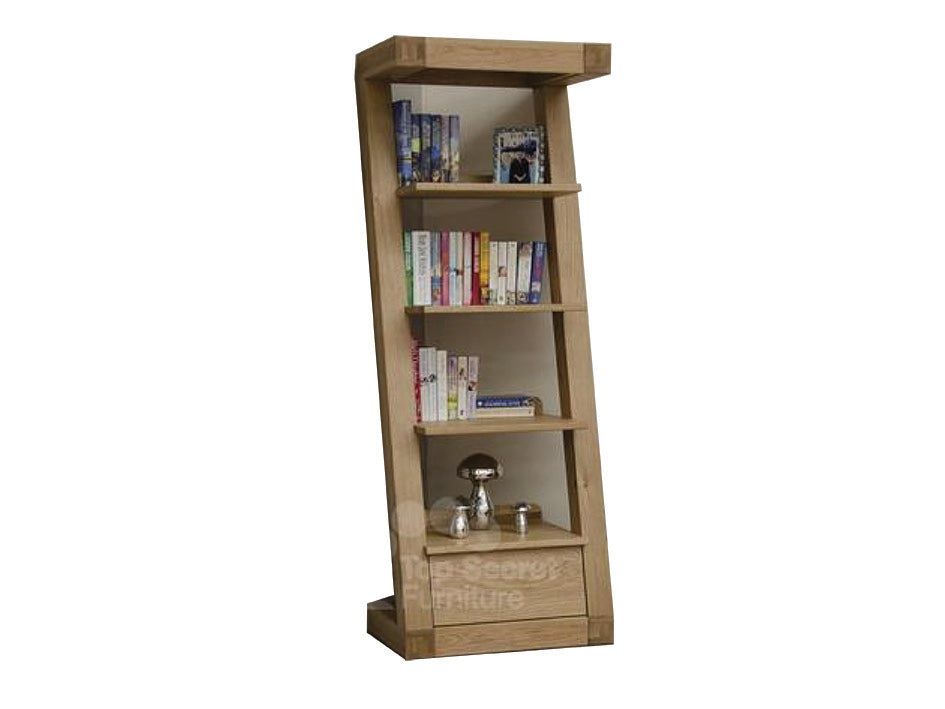 Z Range narrow bookcase - Solid Oak Wood Range