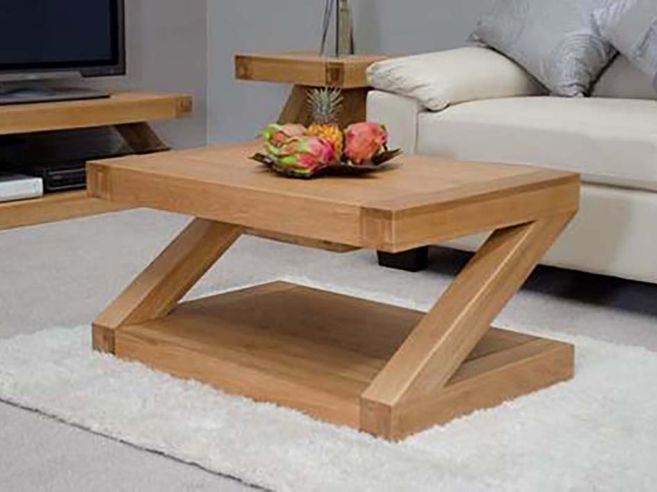 Z Range Coffee Table - Solid Oak Wood