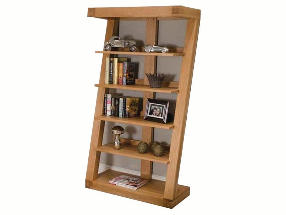 Z Range Large Bookcase - Solid Oak Wood Range