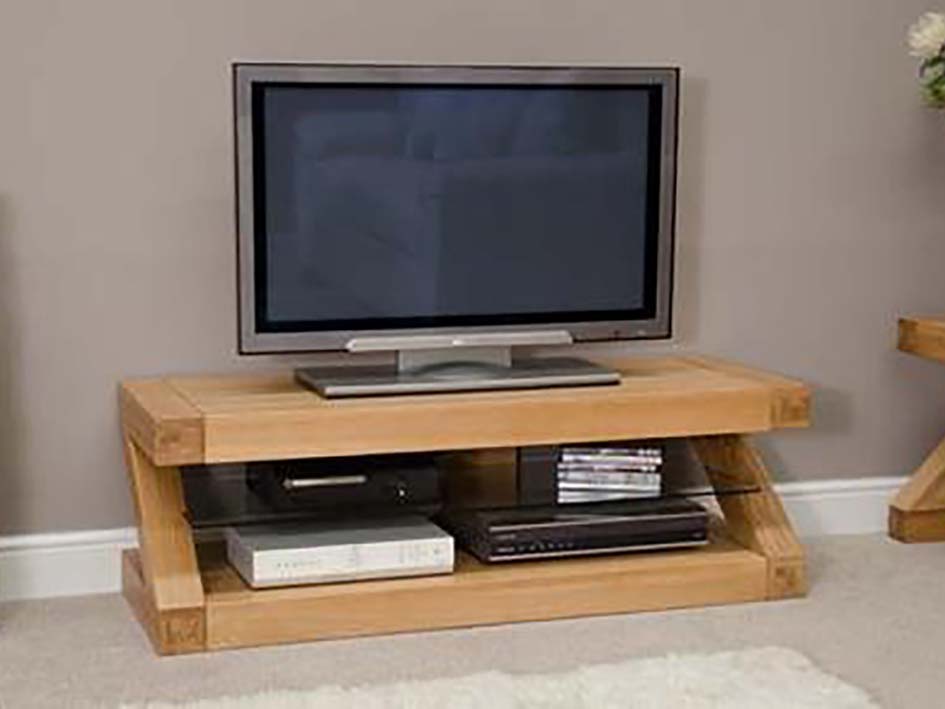 TV Unit, Solid Oak TV Cabinet, Corner TV Unit