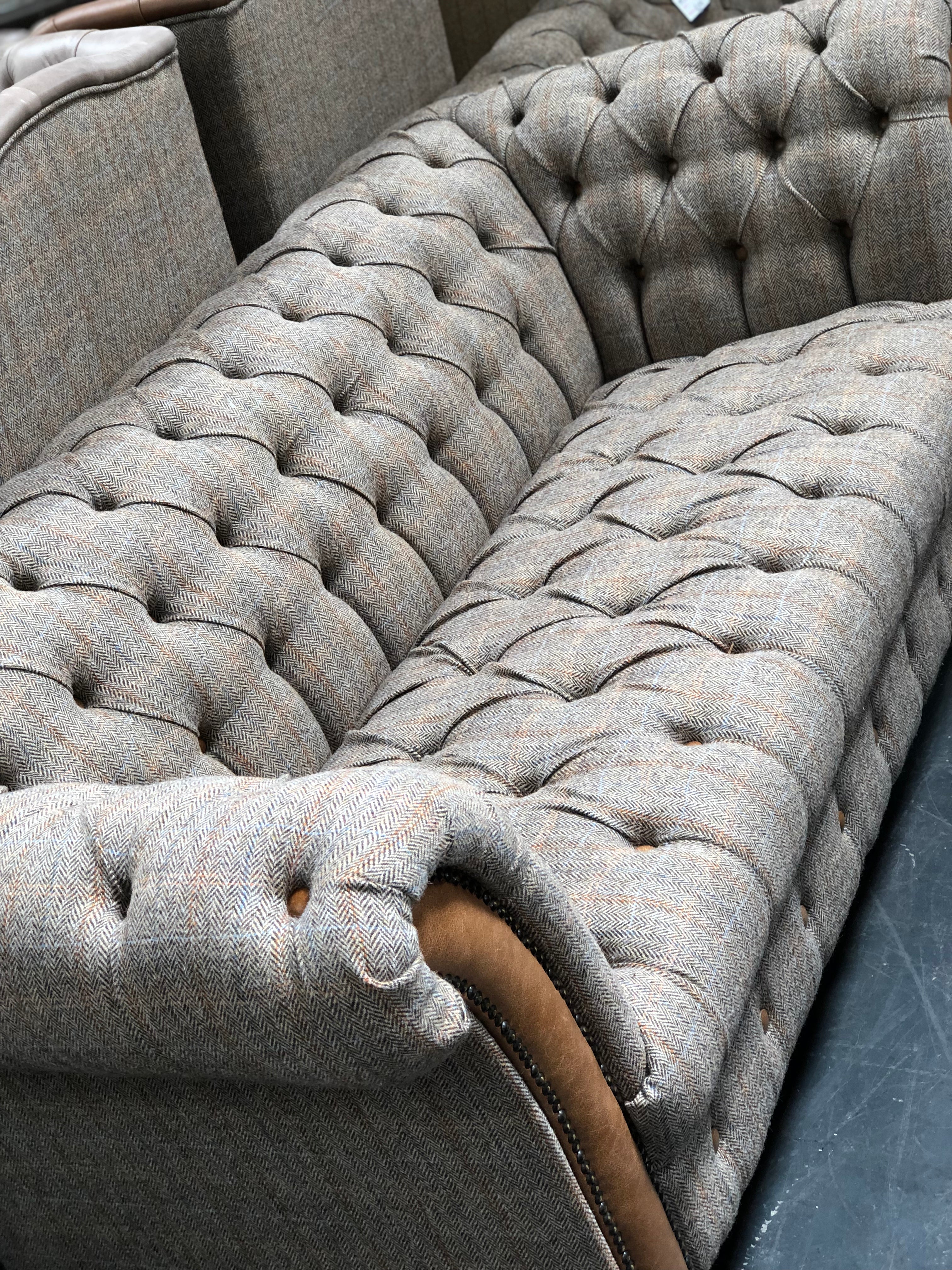 Stirling 2/3 seater sofas in Moorland Tweed and Hunting Tweed